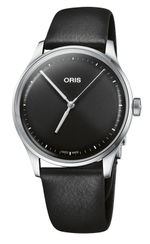 Artelier S, 38.00 mm, Black, Leather Strap, Stainless steel crown, Multi-piece stainless steel case