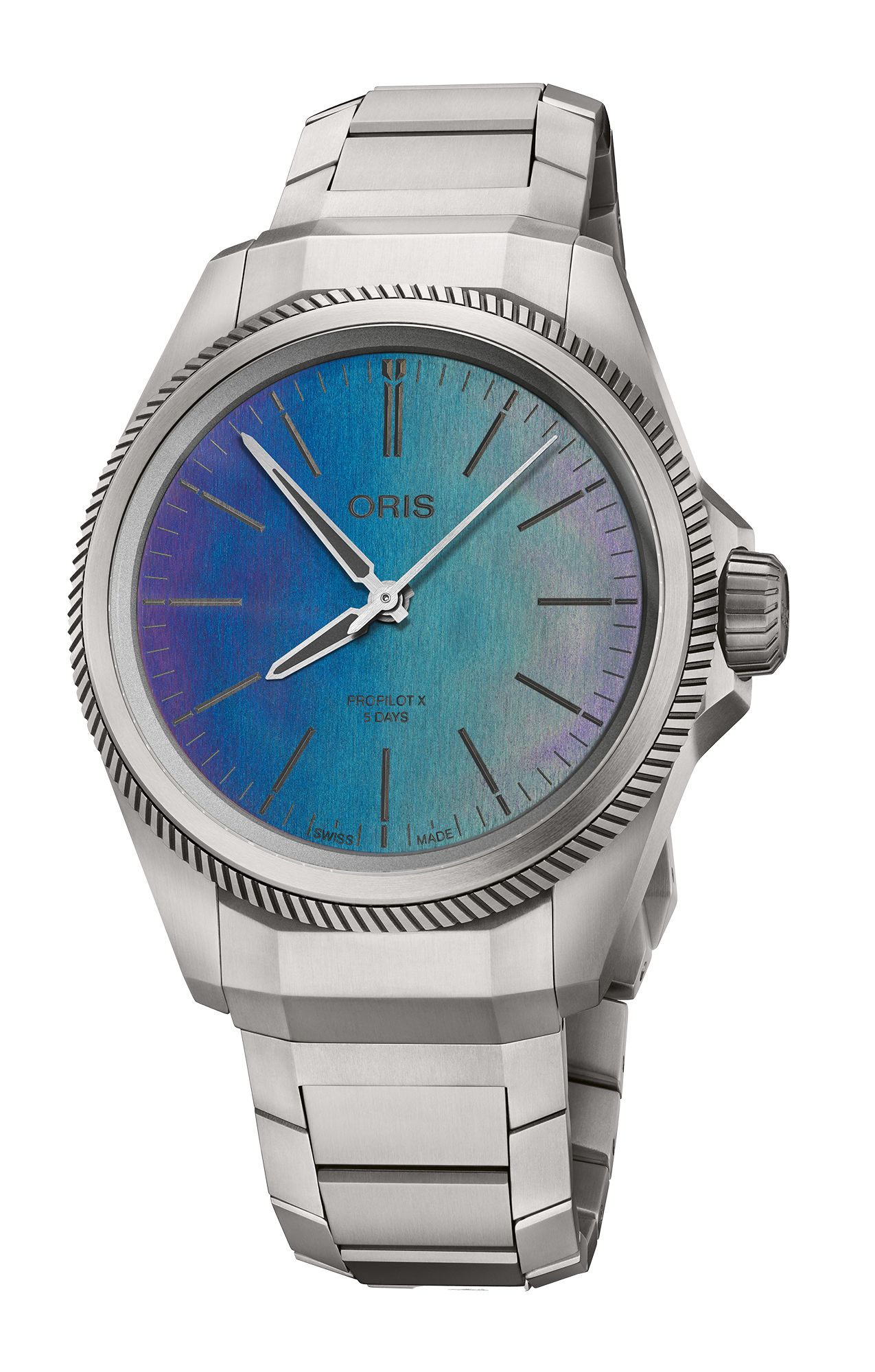 ProPilot X Calibre 400 Laser, 39.00 mm, Multicoloured, Titanium Strap, Titanium screw-in security crown, Multi-piece titanium case