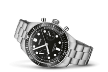 Divers Sixty-Five Chronograph, Black, Stainless steel Strap
