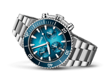 Aquis Chronograph, Blue, Stainless steel Strap