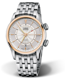 Artelier Alarm, 42.50mm, Grey, Stainless steel Strap, Stainless steel crowns, Multi-piece stainless steel case, 18K rose gold top ring