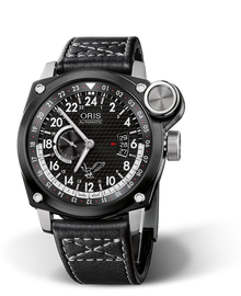 Blue Eagles Limited Edition, 45mm, Black, Leather Strap, Stainless steel Oris Quick Lock security crown and vertical crown, Multi-piece stainless steel case, black DLC plated