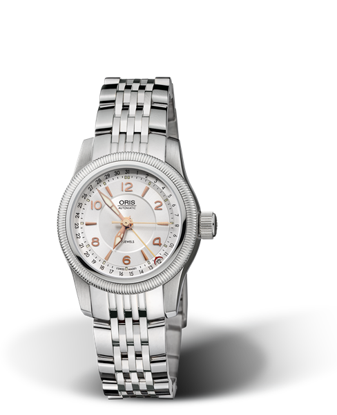Big Crown Pointer Date, 30mm, Grey, Stainless steel Strap, Stainless steel screw-in security crown, Multi-piece stainless steel case