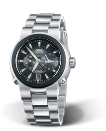 TT1 Worldtimer, 42mm, Black, Stainless steel Strap, Stainless steel screw-in security crown and pushers, Multi-piece stainless steel case, rubber top ring