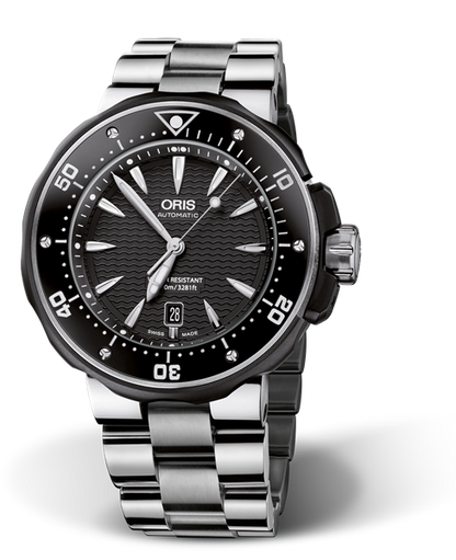 ProDiver Date, 49.00 mm, Black, Titanium Strap, Stainless steel, screw-in security crown, automatic Helium Valve, Multi-piece titanium case, rubber ceramic minutes scale top ring