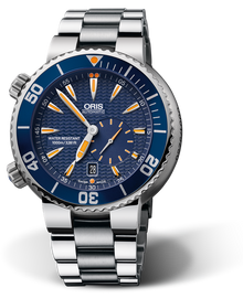 Great Barrier Reef" Limited Edition, 47mm, Blue, Stainless steel Strap, Stainless steel screw-in security crown and Helium valve, Multi-piece stainless steel case, minutes scale top ring