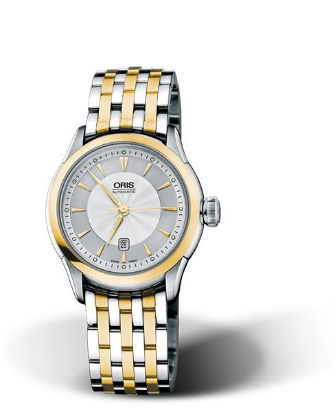 Artelier Date, 31mm, Grey, Stainless steel Strap, Stainless steel crown, Multi-piece stainless steel case, yellow gold PVD plated top ring