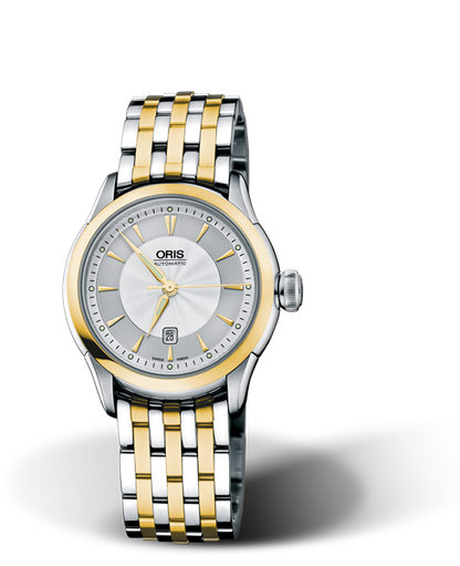 Artelier Date, 31mm, Grey, Stainless steel Strap, Stainless steel crown, Multi-piece stainless steel case, yellow gold PVD plated top ring