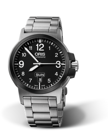 BC3 Advanced, Day Date, 42mm, Black, Stainless steel Strap, Stainless steel screw-in security crown, Multi-piece stainless steel case and black DLC plated