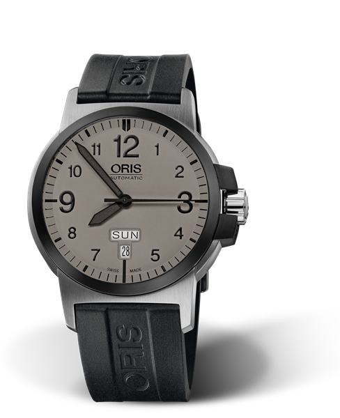 BC3 Advanced, Day Date, 42mm, Grey, Rubber Strap, Stainless steel screw-in security crown, Multi-piece stainless steel case and black DLC plated