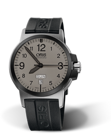 BC3 Advanced, Day Date, 42mm, Grey, Rubber Strap, Stainless steel screw-in security crown, Multi-piece stainless steel case and black DLC plated