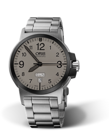 BC3 Advanced, Day Date, 42mm, Grey, Stainless steel Strap, Stainless steel screw-in security crown, Multi-piece stainless steel case and black DLC plated