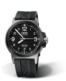 BC3 Advanced, Day Date, 42mm, Black, Rubber Strap, Stainless steel screw-in security crown, Multi-piece stainless steel case and black DLC plated