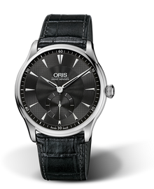 Artelier Hand Winding, Small Second, 40mm, Black, Leather Strap, Stainless steel crown, Multi-piece stainless steel case