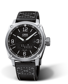 BC4 Retrograde Day, 42.70 mm, Black, Leather Strap, Stainless steel Oris Quick Lock security crown, Multi-piece stainless steel case