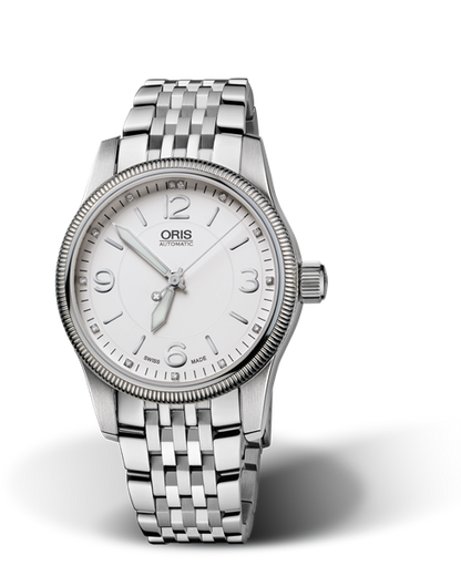Swiss Hunter Team PS Edition, 38mm, White, Stainless steel Strap, Stainless steel screw-in security crown, Multi-piece stainless steel case