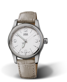 Swiss Hunter Team PS Edition, 38mm, White, Leather Strap, Stainless steel screw-in security crown, Multi-piece stainless steel case