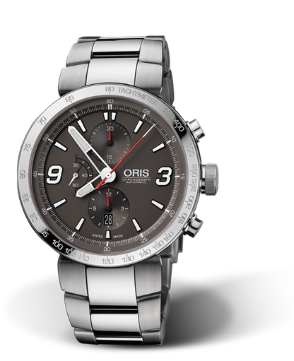 TT1 Chronograph, 45mm, Grey, Stainless steel Strap, Stainless steel crown and pushers, Multi-piece stainless steel case, tachymeter scale top ring