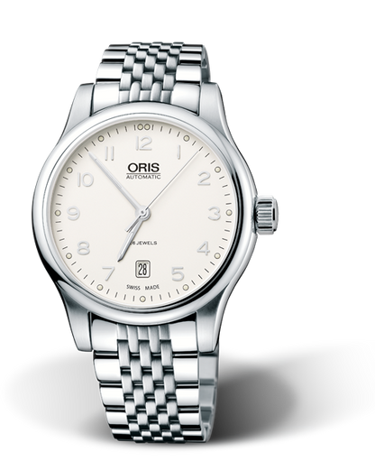 Classic Date, 42mm, Grey, Stainless steel Strap, Stainless steel crown, Multi-piece stainless steel case