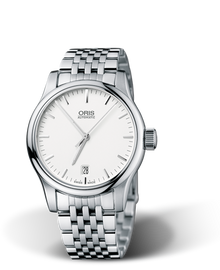 Classic Date, 37mm, Grey, Stainless steel Strap, Stainless steel crown, Multi-piece stainless steel case