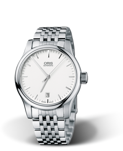 Classic Date, 37mm, Grey, Stainless steel Strap, Stainless steel crown, Multi-piece stainless steel case