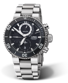 Carlos Coste Chronograph Limited Edition - Cenote Series, 46.00 mm, Black, Titanium Strap, Stainless steel, screw-in security crown, automatic Helium Valve, Multi-piece titanium case, ceramic minutes scale top ring