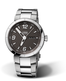 TT1 Day Date, 43mm, Grey, Stainless steel Strap, Stainless steel crown, Multi-piece stainless steel case