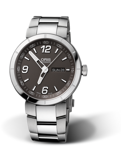 TT1 Day Date, 43mm, Grey, Stainless steel Strap, Stainless steel crown, Multi-piece stainless steel case