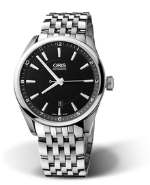 Artix Date, 42mm, Black, Stainless steel Strap, Stainless steel crown, Multi-piece stainless steel case