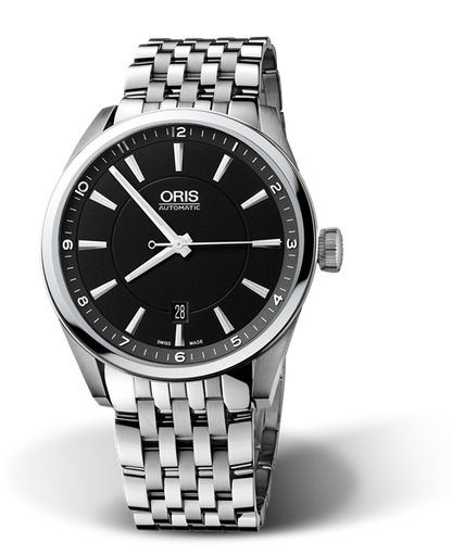 Artix Date, 42mm, Black, Stainless steel Strap, Stainless steel crown, Multi-piece stainless steel case