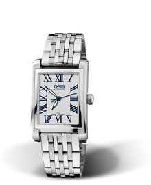 Rectangular Date, 24.50 x 38mm, Grey, Stainless steel Strap, Stainless steel crown, Multi-piece stainless steel case