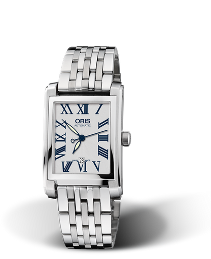 Rectangular Date, 24.50 x 38mm, Grey, Stainless steel Strap, Stainless steel crown, Multi-piece stainless steel case
