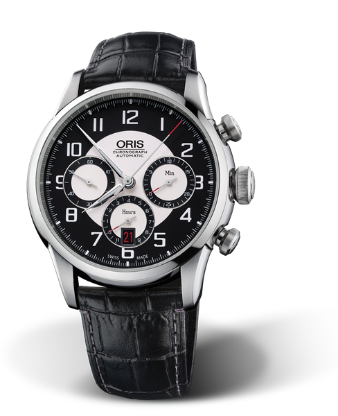 RAID 2011 Chronograph Limited Edition, 43.50mm, Black, Leather Strap, Stainless steel crown and pushers, Multi-piece stainless steel case