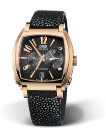 Frank Sinatra Worldtimer Limited Edition, 39.00 x 40mm, Black, Leather Strap, 18K rose gold crown and pushers, Multi-piece 18K rose gold case, flexible lugs
