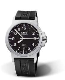 BC3 Advanced, Day Date, 42mm, Black, Rubber Strap, Stainless steel screw-in security crown, Multi-piece stainless steel case
