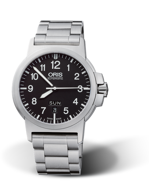 BC3 Advanced, Day Date, 42mm, Black, Stainless steel Strap, Stainless steel screw-in security crown, Multi-piece stainless steel case