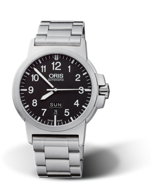 BC3 Advanced, Day Date, 42mm, Black, Stainless steel Strap, Stainless steel screw-in security crown, Multi-piece stainless steel case