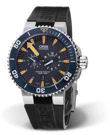 Tubbataha Limited Edition, 46.00 mm, Blue, Rubber Strap, Stainless steel, screw-in security crown, automatic Helium Valve, Multi-piece titanium case, ceramic minutes scale top ring