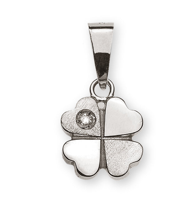 Diamantanhänger Kleeblatt Weissgold 750 1 Brillant H VS ct.