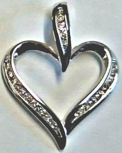Diamantanhänger Herz Weissgold 750 23 Brillanten H SI ct.