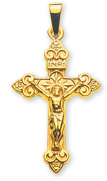 Kreuz Gelbgold 750 mit Christus H: 25 mm