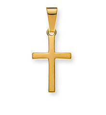 Balkenkreuz massiv Gelbgold 750 H: 13 mm poliert