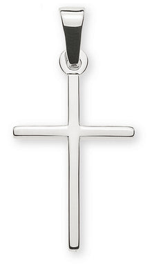 Balken-Kreuz Weissgold 750 H: 18mm