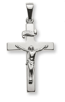 Kreuz Weissgold 750 mit Christus H: 24mm gesandelt/poliert
