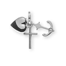 Glaube Liebe Hoffnung Weissgold 750 6x10mm