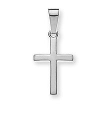 Balkenkreuz massiv Weissgold 750 H: 13 mm poliert