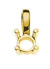 Solitär Anhänger Rohling 4-Griff Gelbgold 750 0ct.