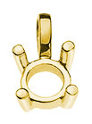 Solitär Anhänger Rohling 4-Griff Gelbgold 750 1.00ct.