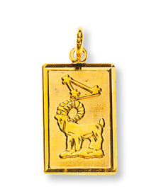 Anhänger Sternzeichen Widder Gelbgold 750 H: 14mm / mit Sternbild
