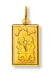 Anhänger Sternzeichen Zwillinge Gelbgold 750 H: 14mm / mit Sternbild